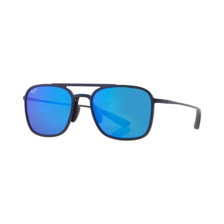 Maui Jim Keokea B447-03M – Ochelari de soare Unisex, Albastru Mat, Navigator, 55 mm