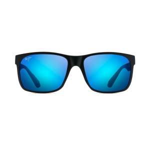 Maui Jim Red Sands – Ochelari de soare Unisex, Negru Mat, Rectangulari, Polarizați