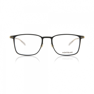 Montblanc MB0193O-002 – Rame de vedere Bărbați, Negru-Auriu, Rectangulari, 55 mm