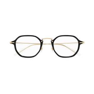 Montblanc MB0296O-001 – Rame de vedere Bărbați, Negru-Auriu, Geometrice, 50 mm