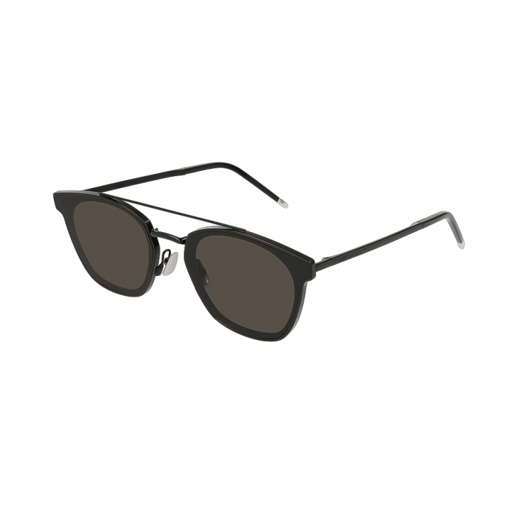 Saint Laurent SL 28 METAL-001 – Ochelari de soare Unisex, Negru, Metal, 61