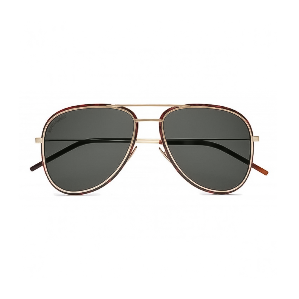 Saint Laurent SL 294 – Ochelari de soare Unisex, Auriu, Pilot, 56 mm