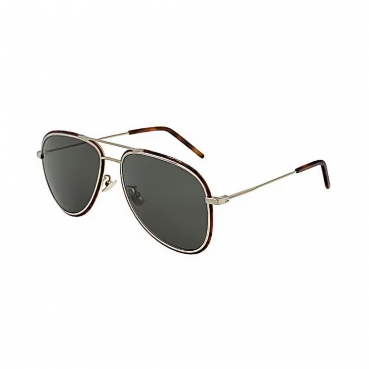 Saint Laurent SL 294 – Ochelari de soare Unisex, Auriu, Pilot, 56 mm