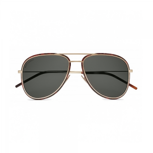Saint Laurent SL 294 – Ochelari de soare Unisex, Auriu, Pilot, 56 mm