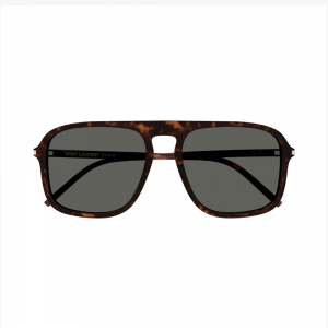 Saint Laurent SL 590 – Ochelari de soare Bărbați, Havana, Pătrat, 57 mm