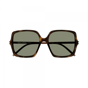 Saint Laurent SL 591 – Ochelari de soare Damă, Havana, Pătrat, 57 mm