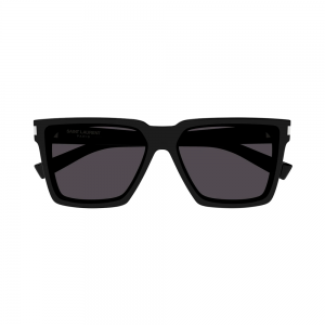 Saint Laurent SL 610-001 – Ochelari de soare Unisex, Negri, Pătrați, 59