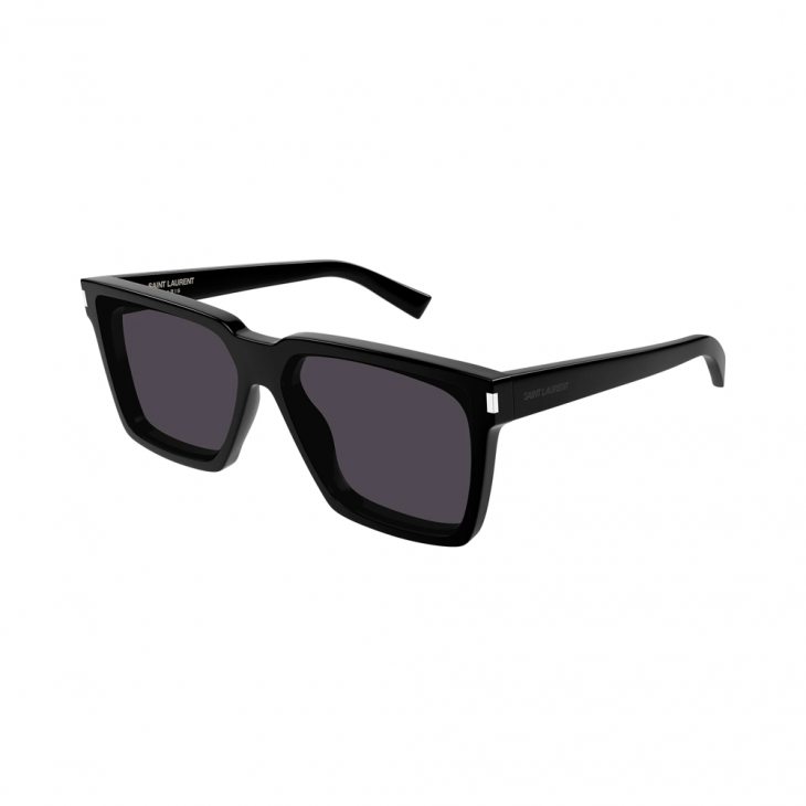 Saint Laurent SL 610-001 – Ochelari de soare Unisex, Negri, Pătrați, 59