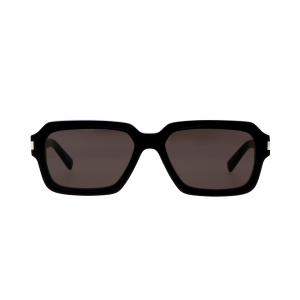 Saint Laurent SL 611 001 59 – Ochelari de soare bărbați, Negri, Rectangulari, 59 mm