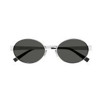 Saint Laurent SL 692-002 – Ochelari de soare Femei, Argintii, Rotunzi, 55
