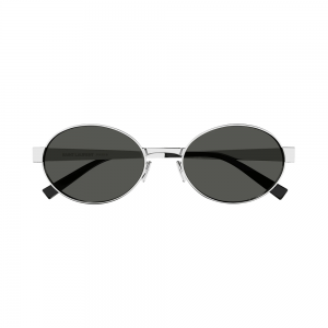 Saint Laurent SL 692-002 – Ochelari de soare Femei, Argintii, Rotunzi, 55