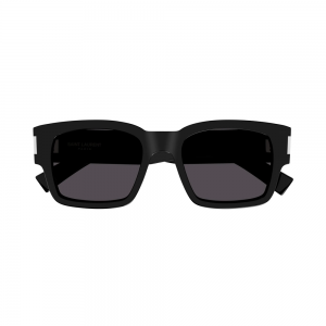 Yves Saint Laurent SL 617 001 53 – Ochelari de soare bărbați, Negri Crystal, Pătrați, 53 mm