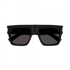 Yves Saint Laurent SL 628 001 55 – Ochelari de soare bărbați, Negri Crystal, Pătrați, 55 mm
