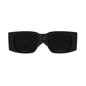 Yves Saint Laurent SL 654 001 52 – Ochelari de soare damă, Negri, Rotunzi, 52 mm