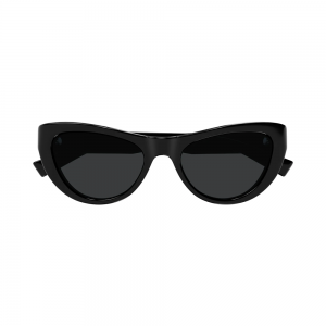 Yves Saint Laurent SL 676 001 53 – Ochelari de soare damă, Negri, Rotunzi, 53 mm