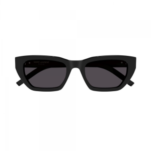 Yves Saint Laurent SL M127/F 001 53 – Ochelari de soare damă, Negri, Cat-Eye, 53 mm