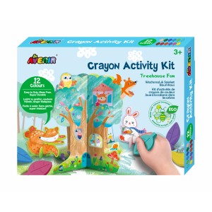 Kit de activitati cu creioane colorate - Distractie in casuta din copac