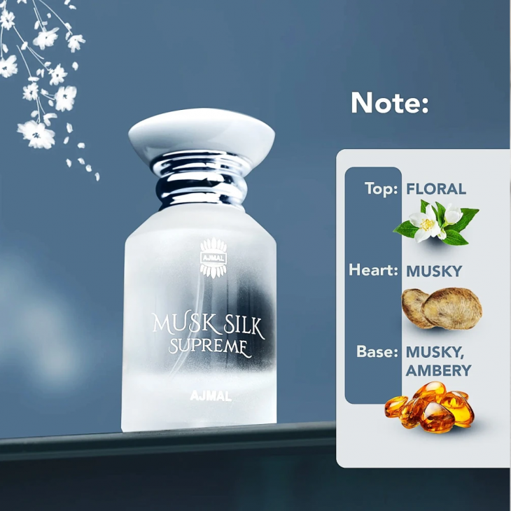 Ajmal Musk Silk Supreme Eau de Parfum Unisex 50ml Parfum