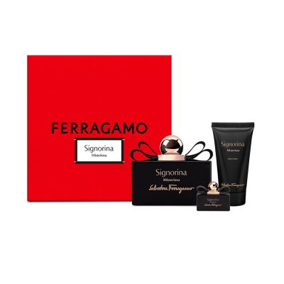 Ferragamo Signorina Misteriosa Set Apă de Parfum Femei 100ml + Loțiune Corp 50ml + Mini 5ml