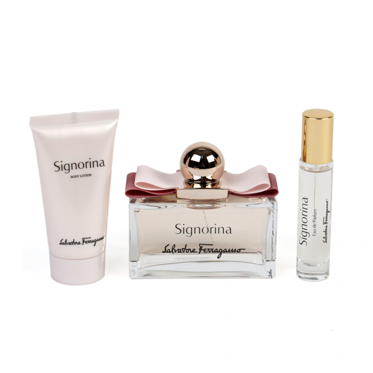 Ferragamo Signorina Set Apă de Parfum Femei 100ml + Loțiune Corp 50ml + Mini 5ml 