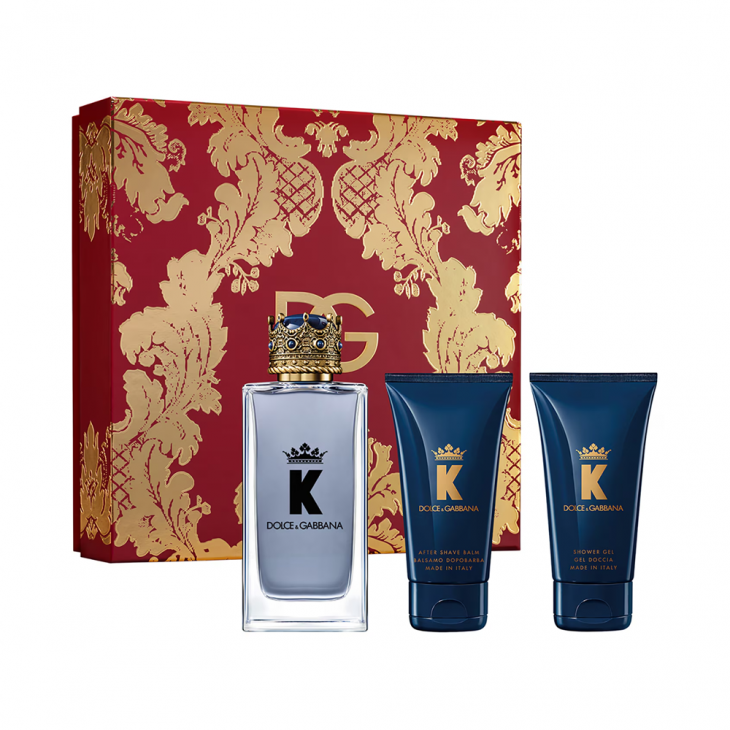Dolce & Gabbana K Pour Homme Set Cadou Primăvară 2024 EDT 100ml + After Shave Balm 50ml + Gel Duș 50ml Bărbați