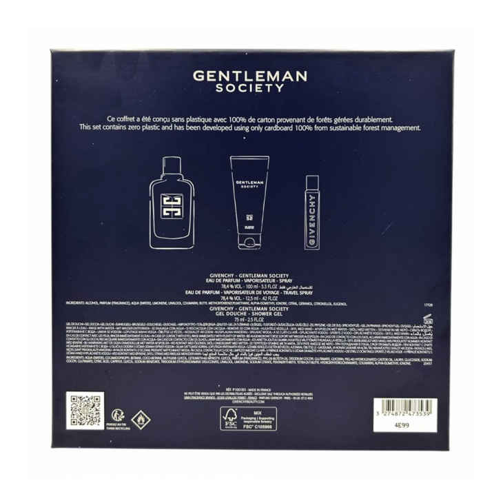 Givenchy Gentleman Society Extreme Set Eau De Parfum 100ml + Shower Gel 75ml + Mini EDP 12.5ml Bărbați 