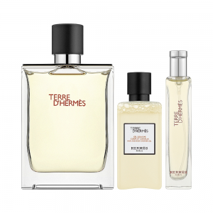 Hermès Terre d’Hermès Eau de Toilette Set Bărbați 100ml + 15ml + Gel de Duș 40ml 