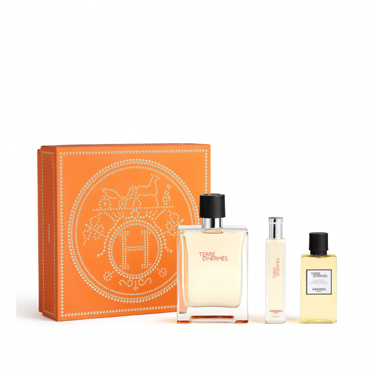 Hermès Terre d’Hermès Eau de Toilette Set Bărbați 100ml + 15ml + Gel de Duș 40ml 