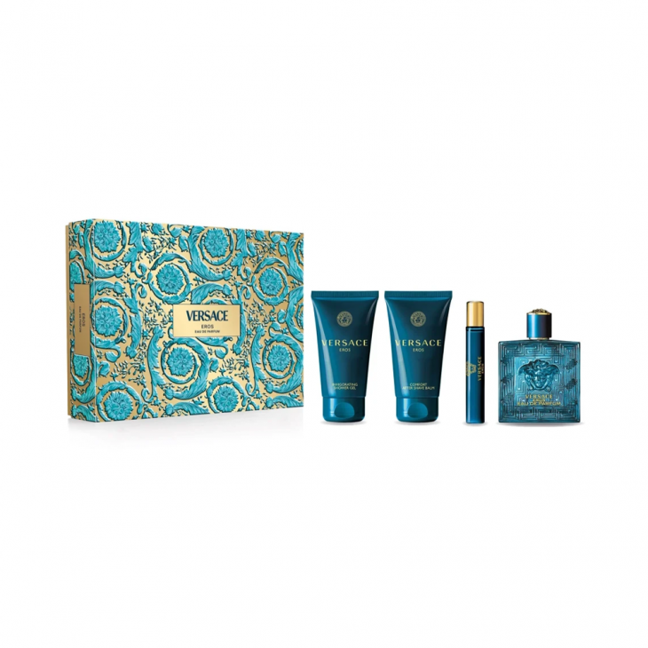 Set Cadou Versace Eros EDP 100 ml + Gel de Duș 75 ml + After Shave Balm 75 ml + Travel Spray EDP 10 ml