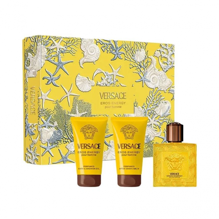 Set Cadou Versace Eros Energy EDP 50 ml + Gel de Baie & Duș 2 în 1 50 ml + Balsam After Shave 50 ml