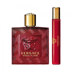 Set Cadou Versace Eros Flame EDP 100 ml + Travel Spray 10 ml + Geantă Cosmetică