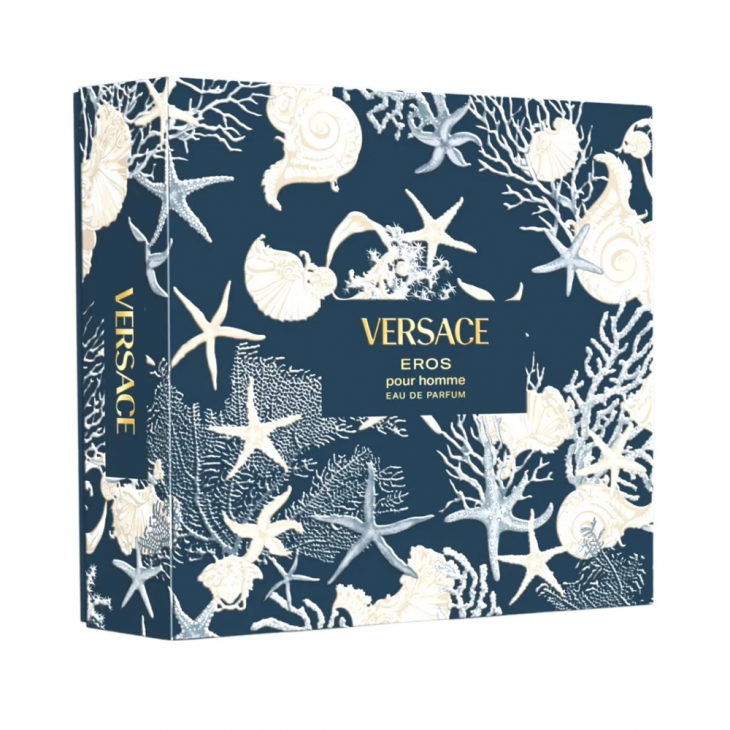 Set Cadou Versace Eros Pour Homme EDP 100 ml + Miniatură 5 ml + Gel De Duș 150 ml
