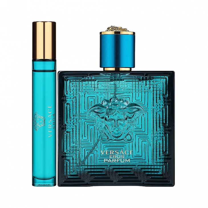 Set Cadou Versace Eros Pour Homme EDT 100 ml + Travel Spray 10 ml + Geantă Cosmetică